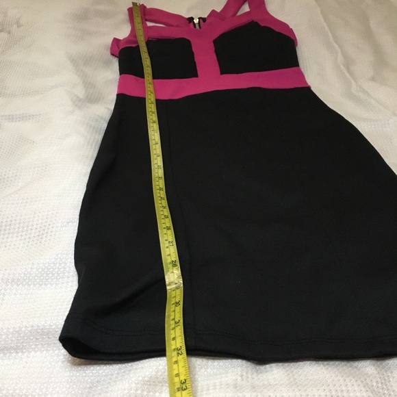 Pink and black dress with cut out details - small - Picture 10 of 10
